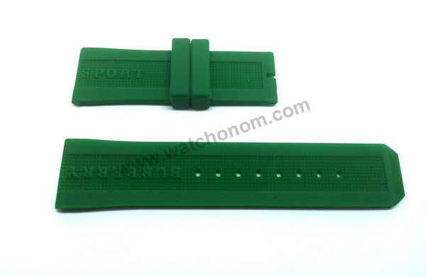 Burberry Endurance BU7764 - 24mm Green Rubber Silicone Watch Band Strap