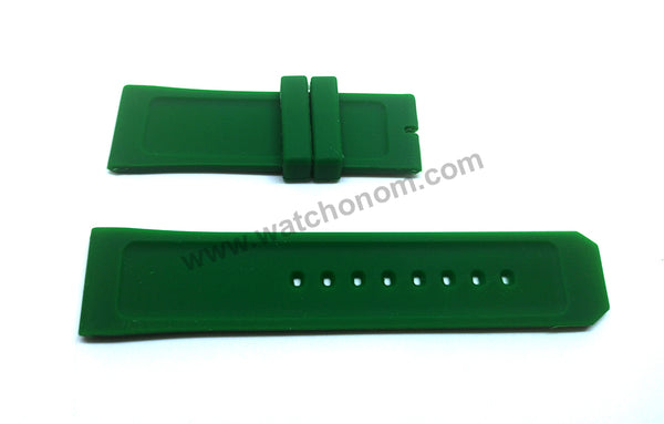 Burberry Endurance BU7764 - 24mm Green Rubber Silicone Watch Band Strap