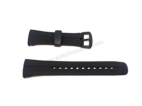Original Casio WVA-106HJ , WVA-106HU , WVA-106HE , WVA-106HA - Watch Band Strap Belt 24mm Black Rubber NOS - Rare