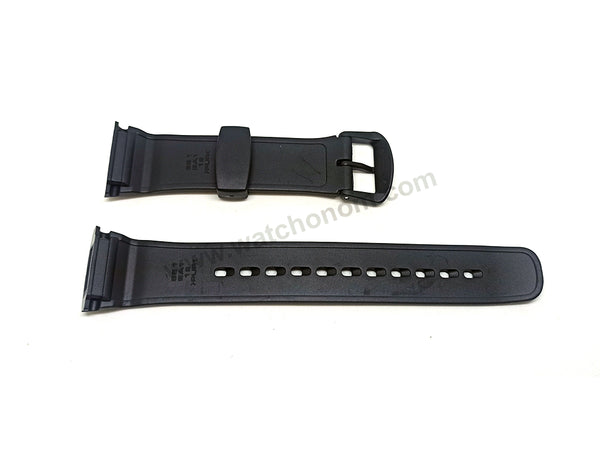 Original Casio WVA-106HJ , WVA-106HU , WVA-106HE , WVA-106HA - Watch Band Strap Belt 24mm Black Rubber NOS - Rare