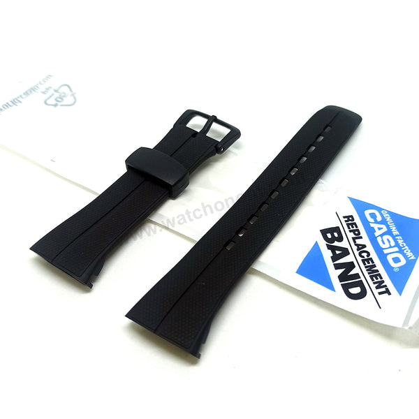 Original Casio WVA-106HJ , WVA-106HU , WVA-106HE , WVA-106HA - Watch Band Strap Belt 24mm Black Rubber NOS - Rare