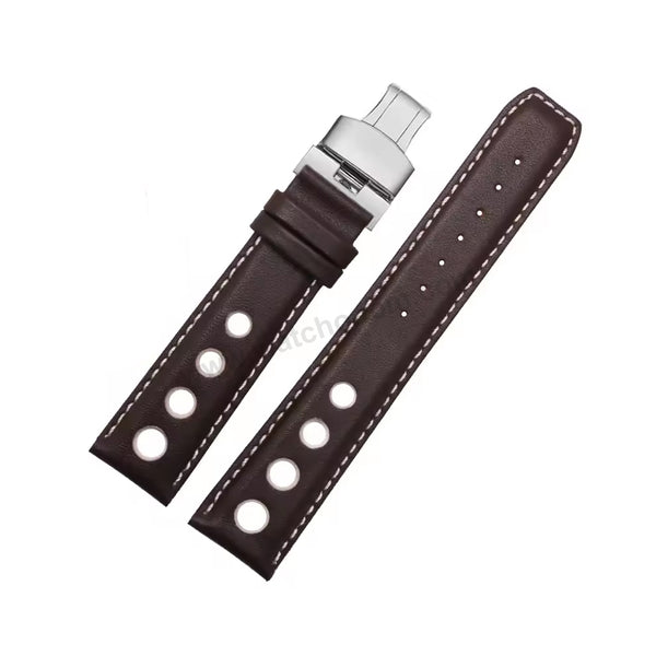 Fits/For Tissot 1853 Heritage T1244271603101 , T1244271604100 - 22mm Brown Genuine Leather Replacement Watch Band Strap