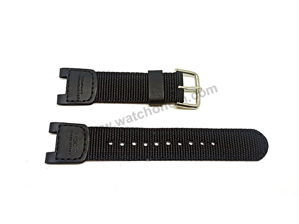 Fits/For Casio SGW-100B-3V Outgear - Green Nylon Textile Knit Replacement Watch Band / Strap Belt