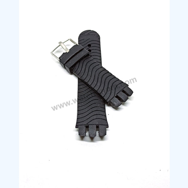 Fits/For Swatch Irony New Big YTS400 , YTS401 , YTS402 , YTS403 , YTS409 , YTS713 , YTB400 - 20mm Black Silicone Rubber Replacement Watch Strap Band Belt