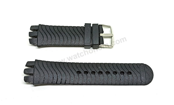 Fits/For Swatch Irony New Big YTS400 , YTS401 , YTS402 , YTS403 , YTS409 , YTS713 , YTB400 - 20mm Black Silicone Rubber Replacement Watch Strap Band Belt