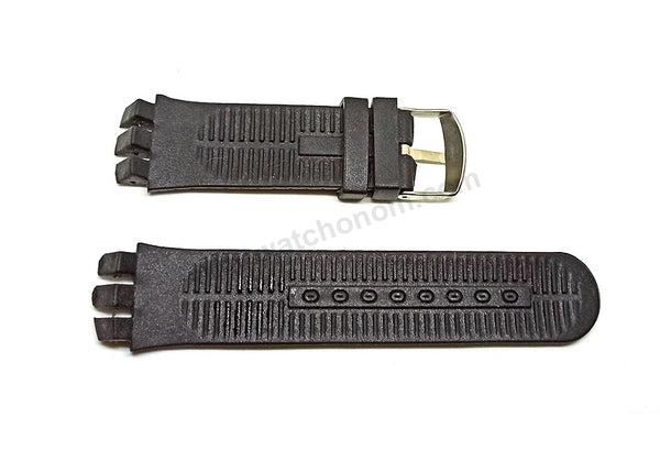 Fits/For Swatch Irony New Big YTS400 , YTS401 , YTS402 , YTS403 , YTS409 , YTS713 , YTB400 - 20mm Black Silicone Rubber Replacement Watch Strap Band Belt