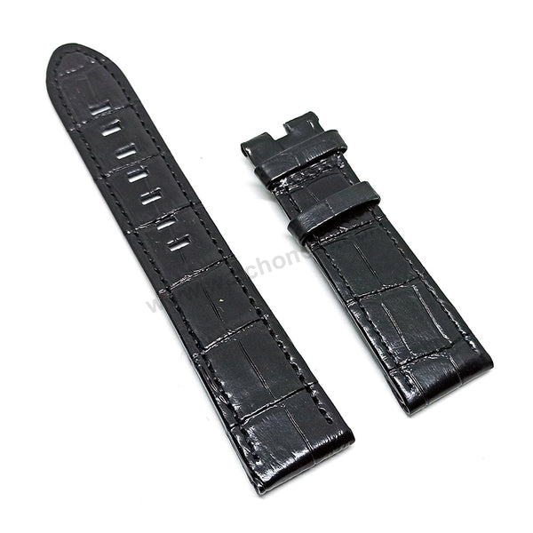Fits/For MontBlanc Timewalker - 22mm Black , Blue , Brown Replacement Genuine Leather Watch Band Strap