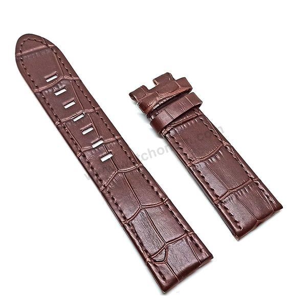 Fits/For MontBlanc Timewalker - 22mm Black , Blue , Brown Replacement Genuine Leather Watch Band Strap