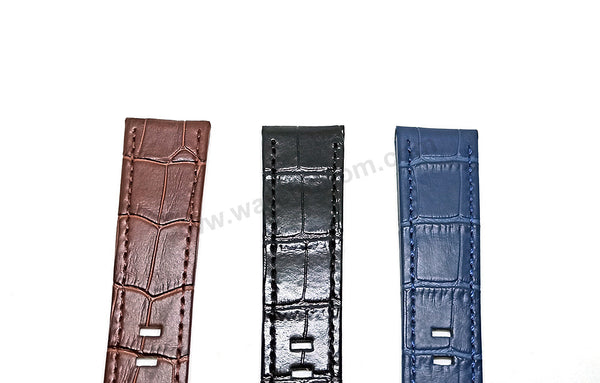 Fits/For MontBlanc Timewalker - 22mm Black , Blue , Brown Replacement Genuine Leather Watch Band Strap