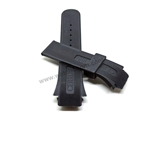 Fits/For Cerruti 1881 68311 - 18mm Black Rubber/Silicone Replacement Watch Strap Band