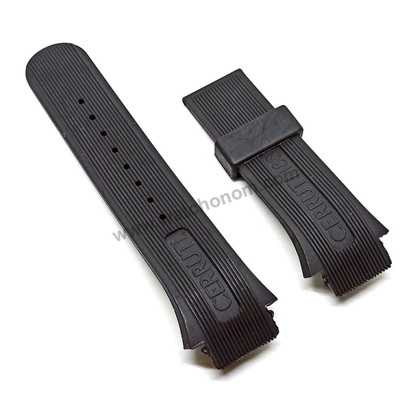 Fits/For Cerruti 1881 68311 - 18mm Black Rubber/Silicone Replacement Watch Strap Band