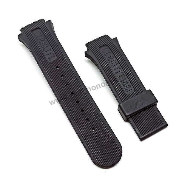 Fits/For Cerruti 1881 68311 - 18mm Black Rubber/Silicone Replacement Watch Strap Band
