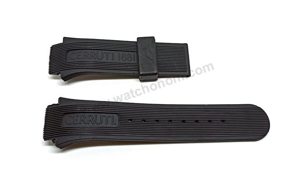 Fits/For Cerruti 1881 68311 - 18mm Black Rubber/Silicone Replacement Watch Strap Band