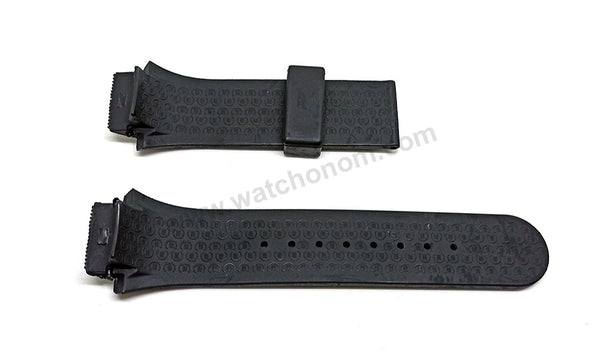 Fits/For Cerruti 1881 68311 - 18mm Black Rubber/Silicone Replacement Watch Strap Band