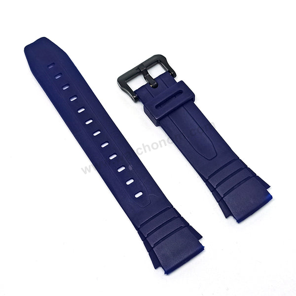Fits/For Casio F-200 , F-200W - 18mm Navy/Blue Rubber Silicone Watch Band Strap Belt