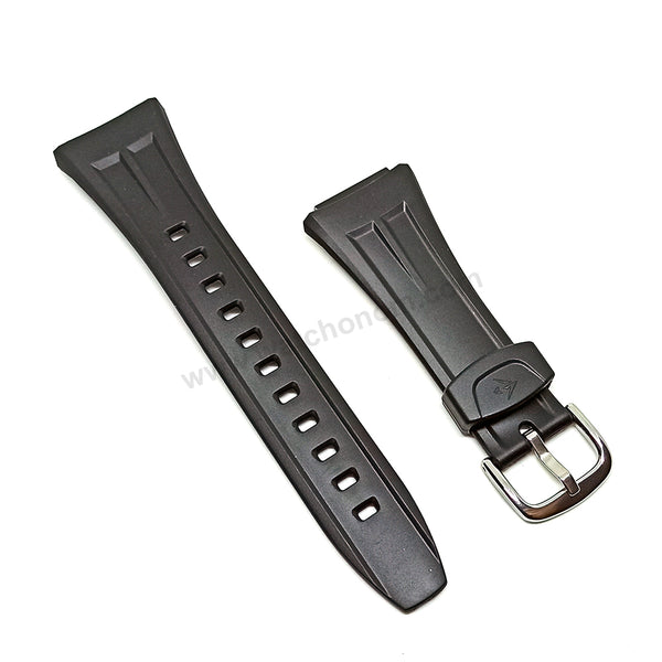 Original Casio Databank EDB-600 , EDB-610 Watch Band Strap 18mm Black Rubber NOS Belt