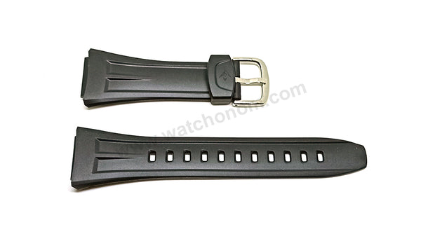 Original Casio Databank EDB-600 , EDB-610 Watch Band Strap 18mm Black Rubber NOS Belt