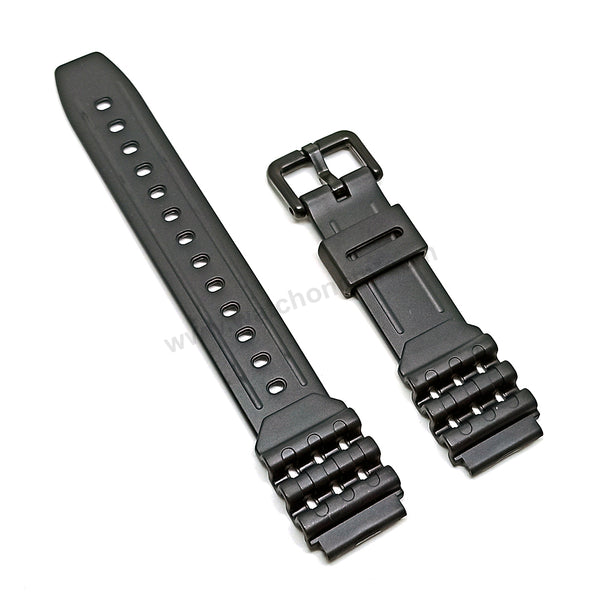 Genuine Casio DW-285 , DW-295 - 19mm Black Rubber Replacement Authentic NOS Watch Band Strap Belt