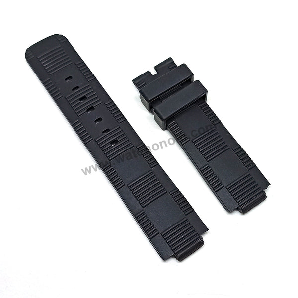 12mmx21mm Black HQ Rubber Watch Band Strap Compatible For Louis Vuitton LV Tambour Series