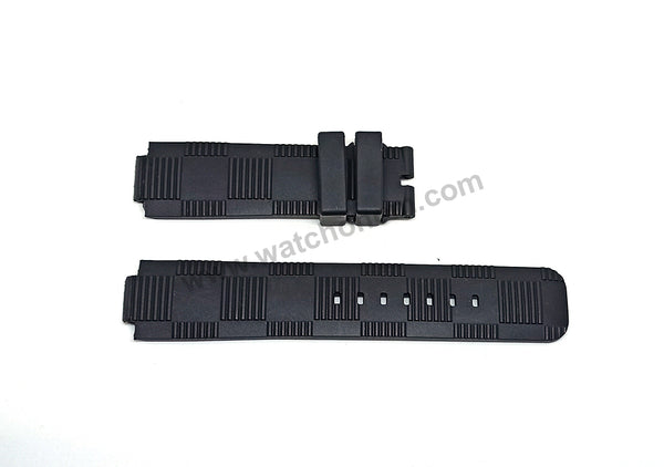 12mmx21mm Black HQ Rubber Watch Band Strap Compatible For Louis Vuitton LV Tambour Series