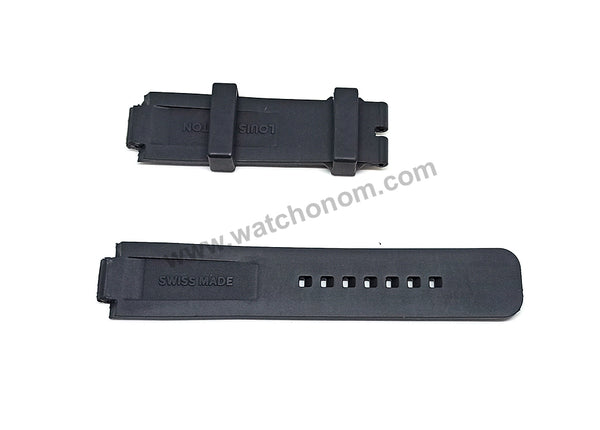 12mmx21mm Black HQ Rubber Watch Band Strap Compatible For Louis Vuitton LV Tambour Series