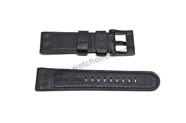 22mm Black Genuine Leather Watch Band Strap Compatible For TW Steel CE1031 , CE1032 , CE1033 , CE1034 , CE1033R , CE1034R , CEB103 , CEB115 , CEB116 , NR6 , CE1052 , CE1051