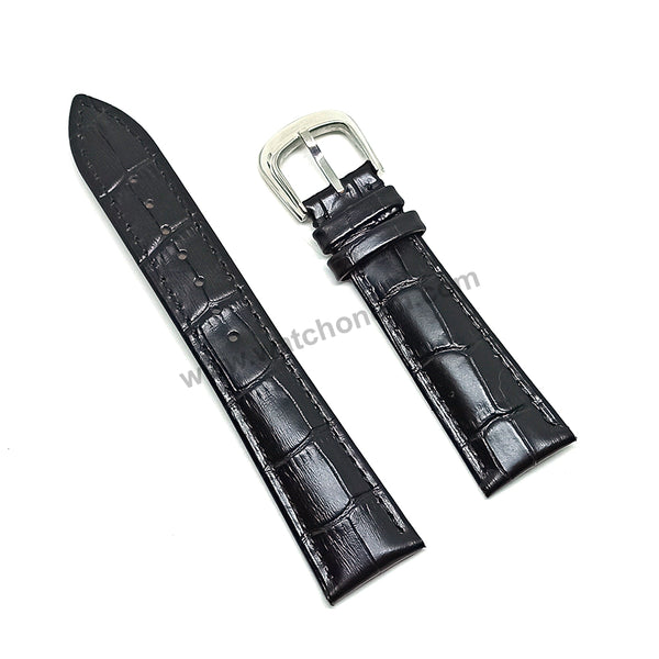 22mm Black , Brown Genuine Leather Watch Band Strap Compatible For Franck Muller