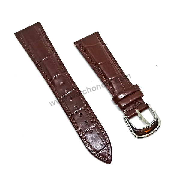 22mm Black , Brown Genuine Leather Watch Band Strap Compatible For Franck Muller