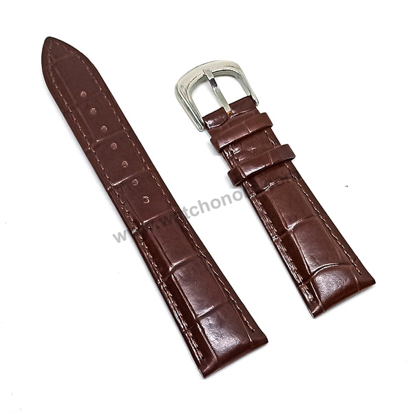 22mm Black , Brown Genuine Leather Watch Band Strap Compatible For Franck Muller