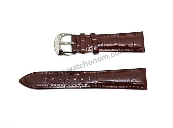 22mm Black , Brown Genuine Leather Watch Band Strap Compatible For Franck Muller