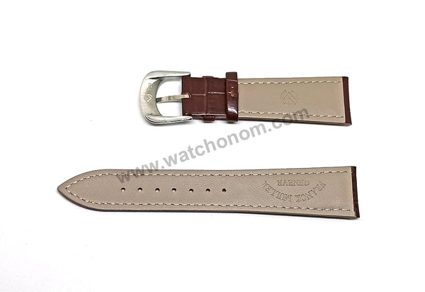 22mm Black , Brown Genuine Leather Watch Band Strap Compatible For Franck Muller