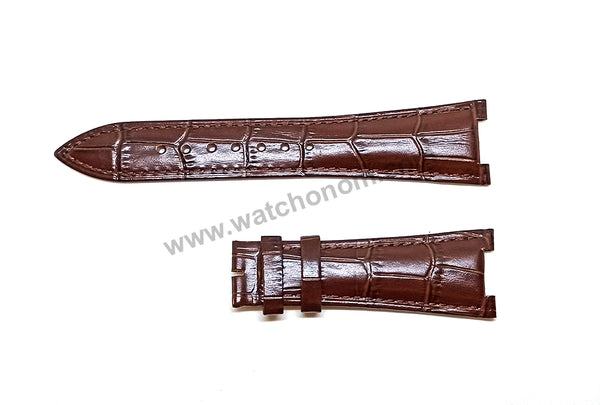 Compatible with Patek Philippe Nautilus 5726A , 5712G , 5712GR , 5712GA , 5980R - 25mm Black , Brown Genuine Leather Replacement Watch Strap Band