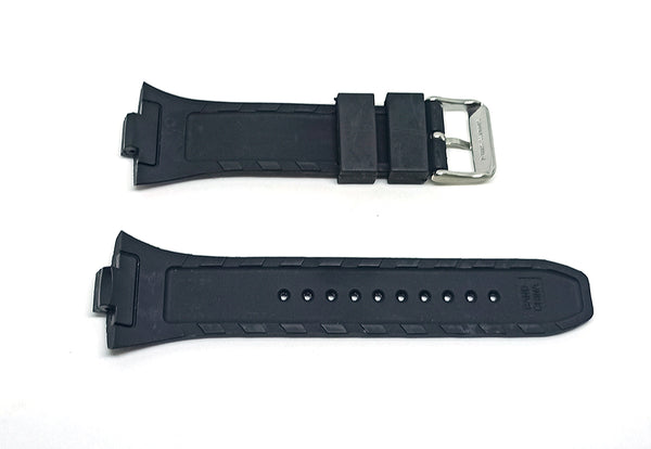10mm Black Rubber Watch Band Strap - Pulsar PXH383 PF3505 - 7T62-X133 VX42-X124