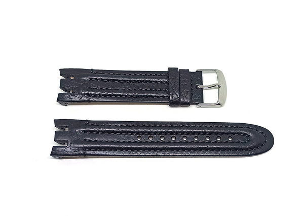 Swatch Irony Retrograde Genuine Leather Replacement Watch Strap Band - 22mm Black , Brown , Navy Blue