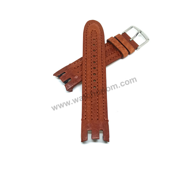 Swatch Irony Retrograde Genuine Leather Replacement Watch Strap Band - 22mm Black , Brown , Navy Blue