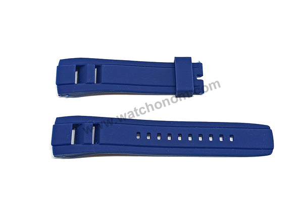 Seiko Velatura 7D48-0AN0 - SNP103P1 , SNP120P1 , SNP121P1 - 22mm Navy Blue Rubber Watch Band / Strap