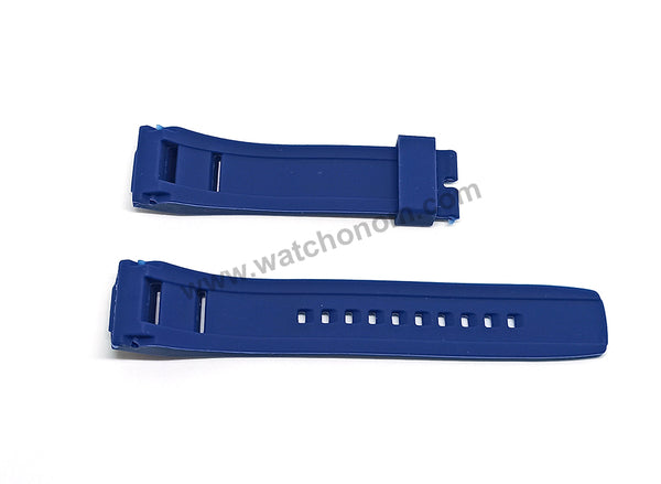 Seiko Velatura 7D48-0AN0 - SNP103P1 , SNP120P1 , SNP121P1 - 22mm Navy Blue Rubber Watch Band / Strap