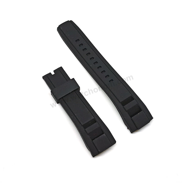 Seiko Velatura 5D44-0AJ0 - SRH024P1 - 22mm Black Silicone Replacement Watch Band Strap