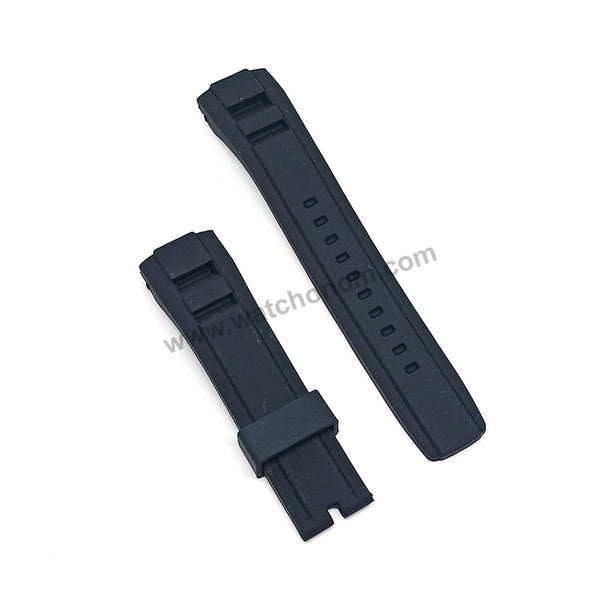 Seiko Velatura 7T62-0LF0 - SNAF39P3 , SNAF60P1 -- 22mm Black Rubber Watch Band Strap