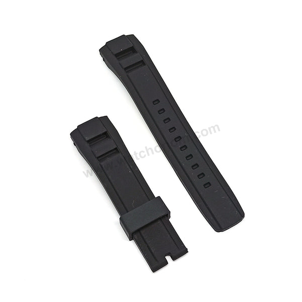 Seiko Velatura 5D44-0AJ0 - SRH024P1 - 22mm Black Silicone Replacement Watch Band Strap
