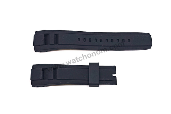 Seiko Velatura 5D44-0AJ0 - SRH024P1 -- 22mm Black Rubber Watch Band Strap
