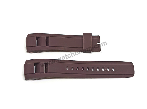 Seiko Velatura 5D44-0AH0 , 7T62-0LF0 , 7D48-0AN0 , 5D44-0AJ0 , 7T62-0LF0 , 7D48-0AN0 - 22mm Brown Rubber Watch Band Strap