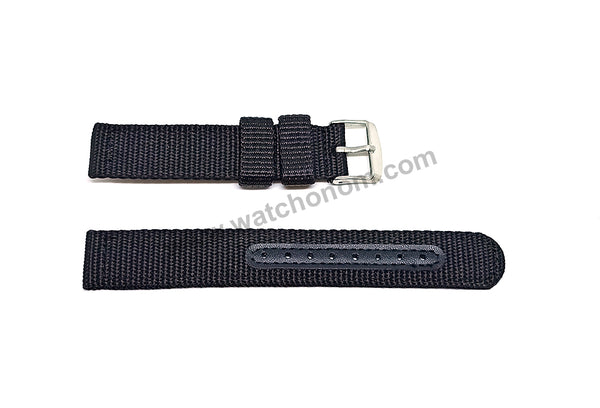 Seiko 5 - 7S26-02J0 - SNK809K2 , SNK817K1 , SNKN33K1 Fits with 18mm Black Nylon Knit Replacement Watch Band Strap