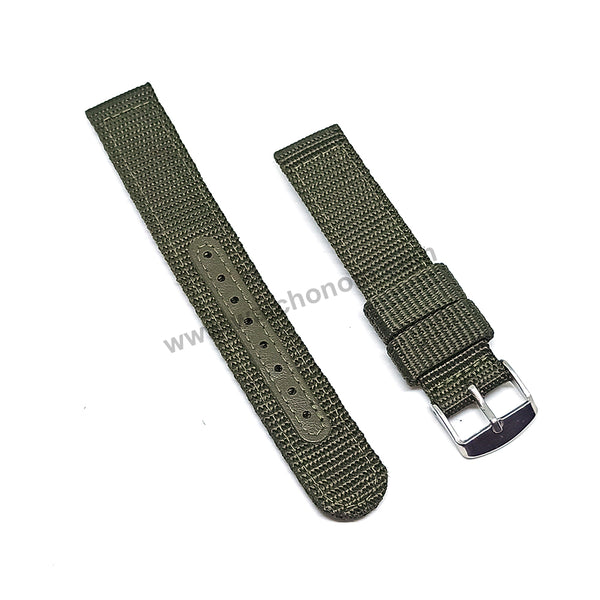 Seiko 5 - 7S26-02J0 - SNK805K2 , SNKN29K1 , SNK813K1 Fits with 18mm Green Nylon Knit Replacement Watch Band Strap