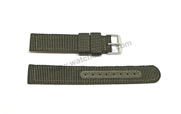 Seiko 5 - 7S26-02J0 - SNK805K2 , SNKN29K1 , SNK813K1 Fits with 18mm Green Nylon Knit Replacement Watch Band Strap