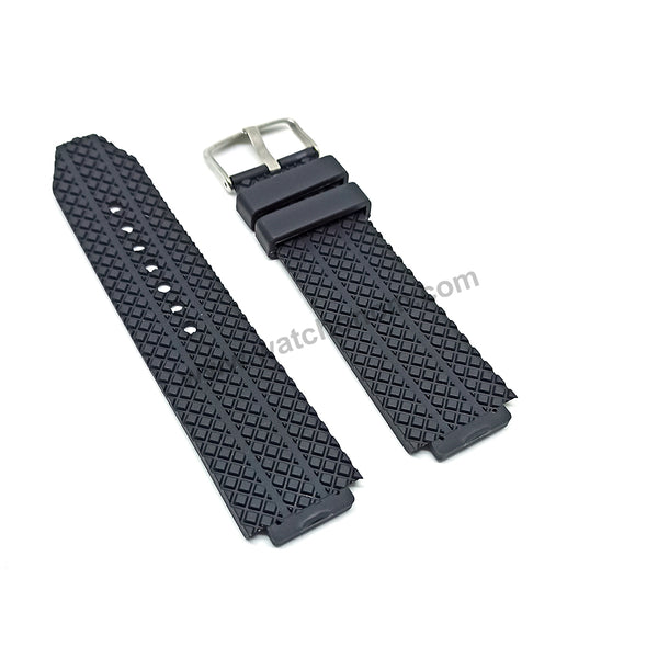 17mm Black Rubber Watch Band Strap Compatible with Hublot Bigbang