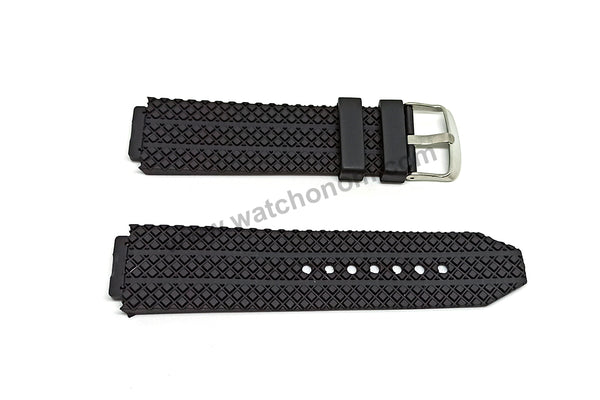 17mm Black Rubber Watch Band Strap Compatible with Hublot Bigbang