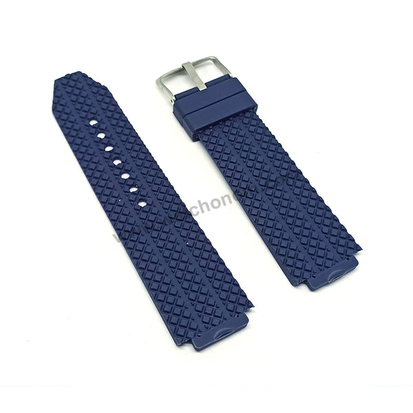 17mm Blue Rubber Watch Band Strap Compatible with Hublot Bigbang