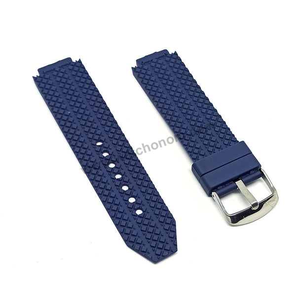 17mm Blue Rubber Watch Band Strap Compatible with Hublot Bigbang