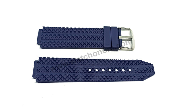 17mm Blue Rubber Watch Band Strap Compatible with Hublot Bigbang